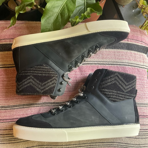 Louis Vuitton Black and Gray High-Top Sneakers - Picture 7 of 10